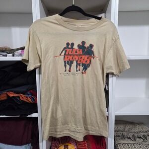 Vintage 1988 Tulsa Run Screen Stars T Shirt Tan Single Stitch Mens Medium USA